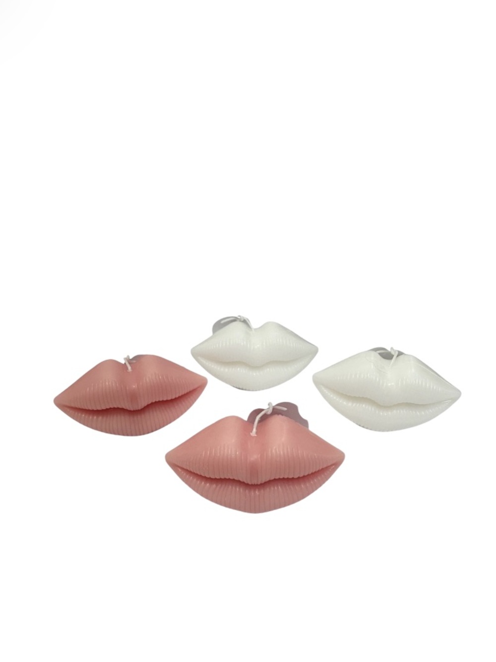 Set of 4 Puffy Lips Unscented Candles